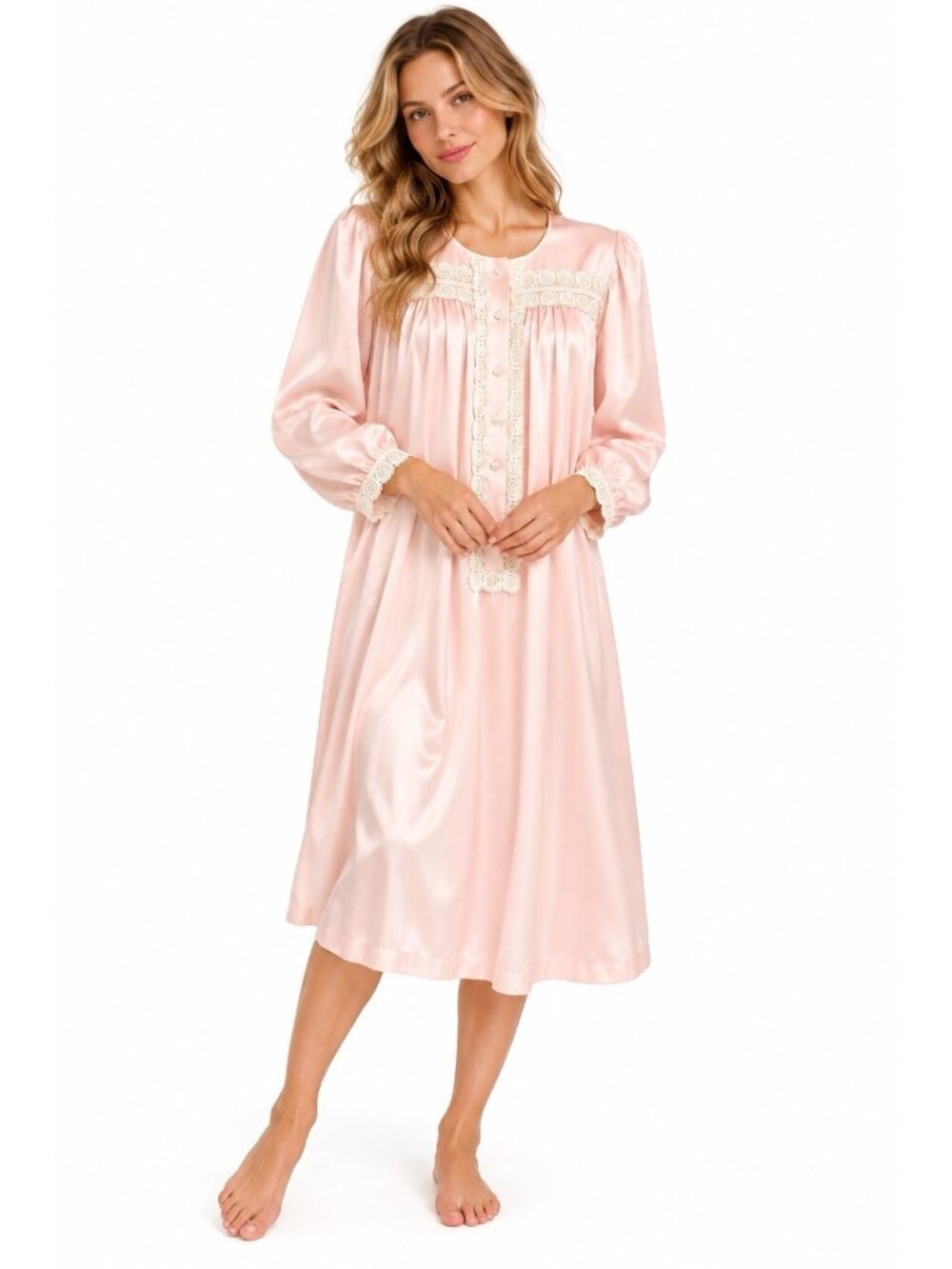 vintage 70s CHRISTIAN DIOR NEIMAN MARCUS pink satin nightgown XL coquette bridal